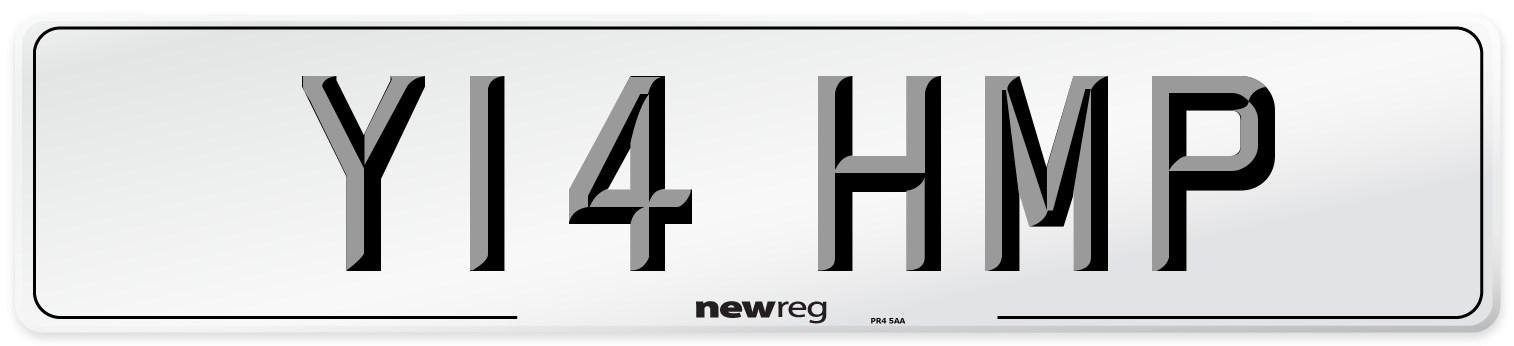 Y14 HMP Number Plate from New Reg